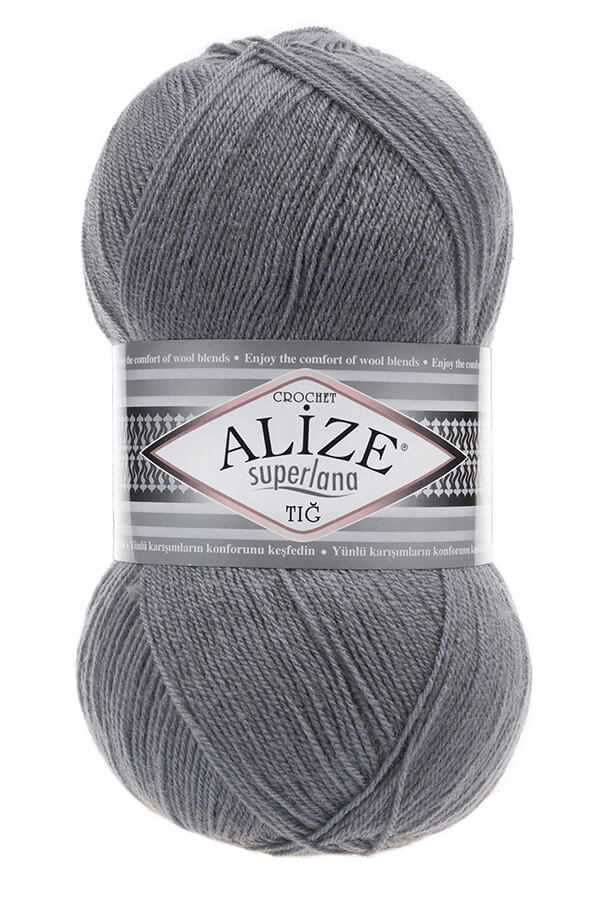 Alize Superlana Tığ 87 Kömür Grisi