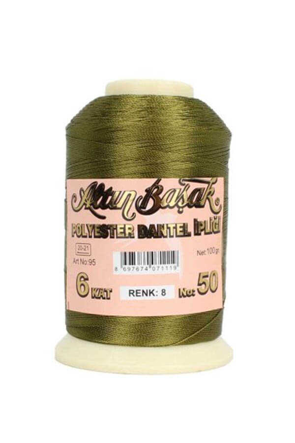 Altın Başak 100 Gr Renkli Oya İpi 008 Kına Yeşili