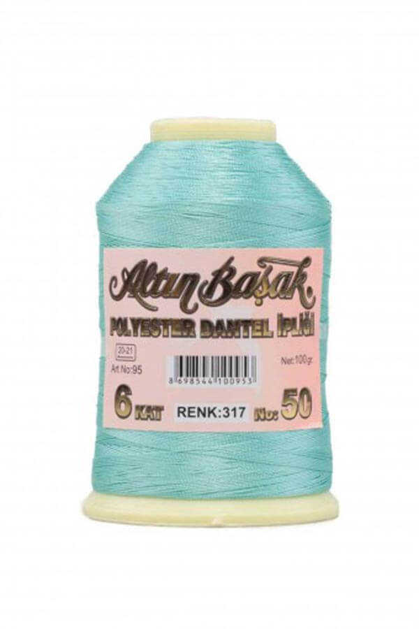 Altın Başak 100 Gr Renkli Oya İpi 317 Su Yeşili
