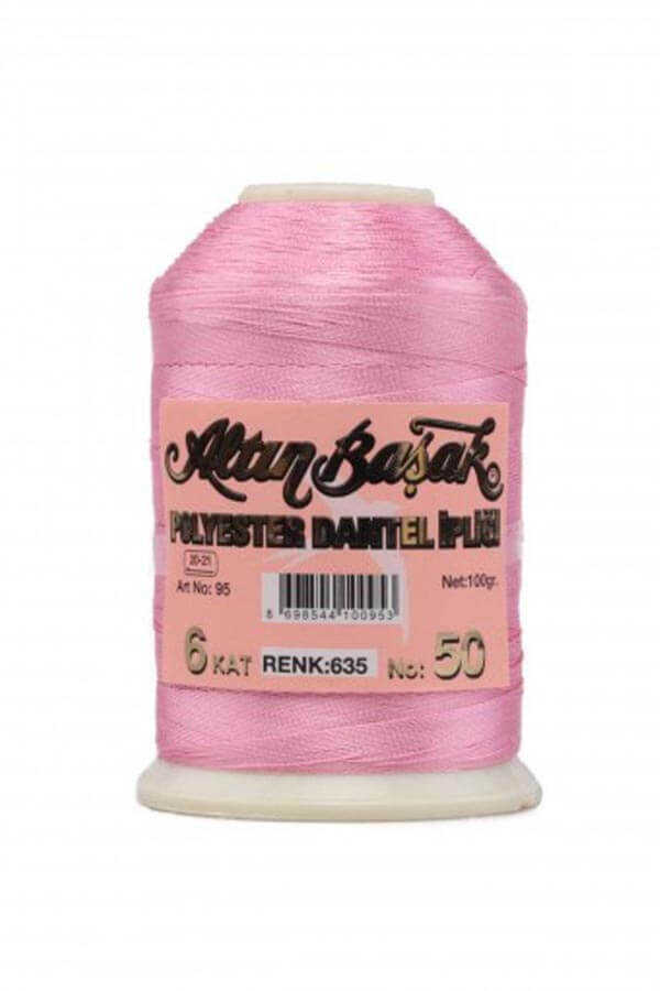 Altın Başak 100 Gr Renkli Oya İpi 635 Pembe