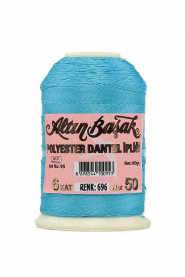 Altın Başak 100 Gr Renkli Oya İpi 696 Boncuk Mavi