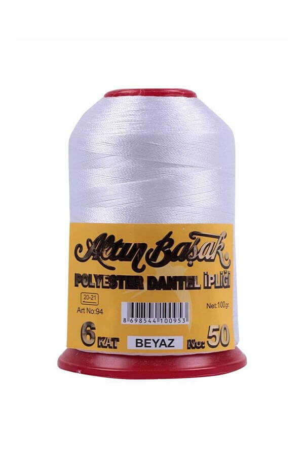 Altın Başak Dantel İpliği 50 No Beyaz 100gr