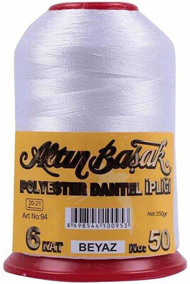 ALTIN BAŞAK POLYESTER DANTEL İP 50 NO BEYAZ 350GR