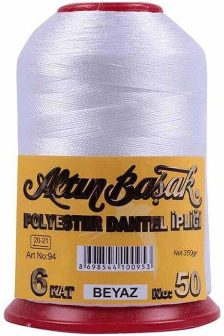 ALTIN BAŞAK - ALTIN BAŞAK POLYESTER DANTEL İP 50 NO BEYAZ 350GR