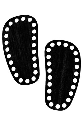  - AMIGURUMI SLIPPER SOLES 07 BLACK