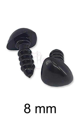  - AMİGURUMİ VİDALI BURUN SİYAH 8mm