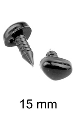 - AMİGURUMİ VİDALI BURUN SİYAH 15 mm