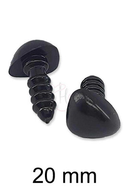  - AMİGURUMİ VİDALI BURUN SİYAH 20mm