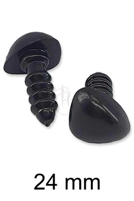  - AMİGURUMİ VİDALI BURUN SİYAH 24mm