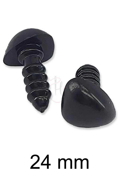  - AMİGURUMİ VİDALI BURUN SİYAH 24mm