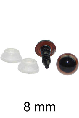  - AMİGURUMİ VİDALI GÖZ KAHVE 8mm