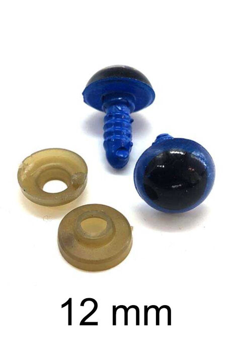  - AMİGURUMİ VİDALI GÖZ MAVİ 12mm