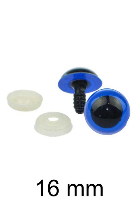  - AMİGURUMİ VİDALI GÖZ MAVİ 16mm