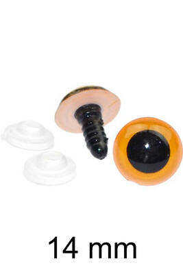  - AMİGURUMİ VİDALI GÖZ SARI 14mm