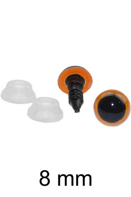  - AMİGURUMİ VİDALI GÖZ SARI 8mm