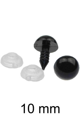  - AMİGURUMİ VİDALI GÖZ SİYAH 10mm