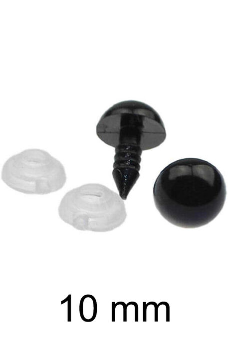  - AMİGURUMİ VİDALI GÖZ SİYAH 10mm