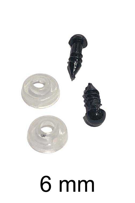  - AMİGURUMİ VİDALI GÖZ SİYAH 6mm