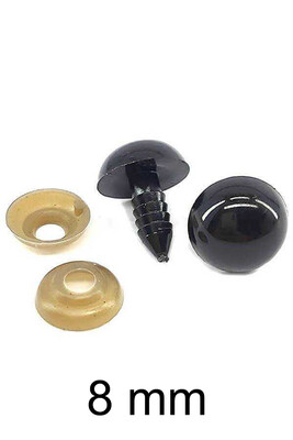  - AMİGURUMİ VİDALI GÖZ SİYAH 8mm