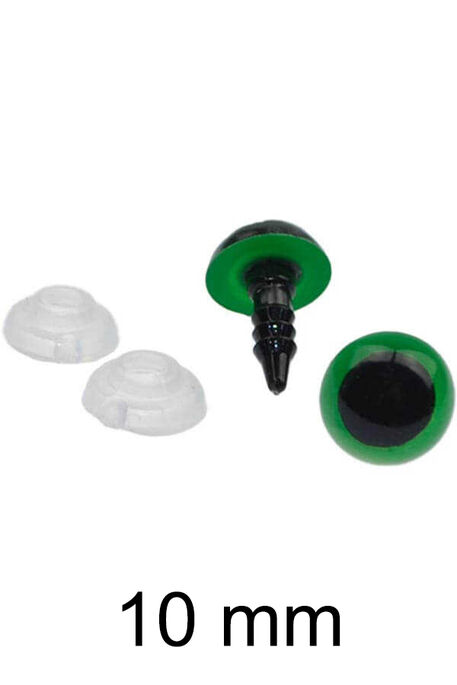  - AMİGURUMİ VİDALI GÖZ YEŞİL 10mm