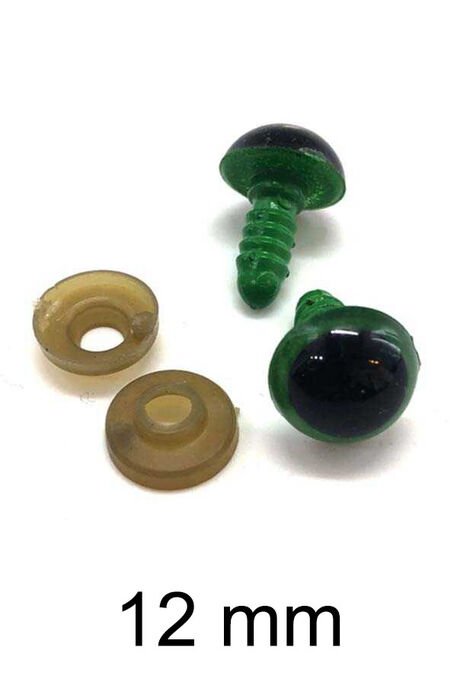  - AMİGURUMİ VİDALI GÖZ YEŞİL 12mm