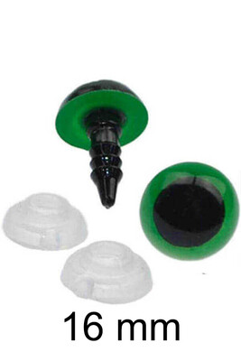  - AMİGURUMİ VİDALI GÖZ YEŞİL 16mm