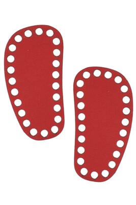 AMIGURUMI SLIPPER SOLES 02 RED - Thumbnail