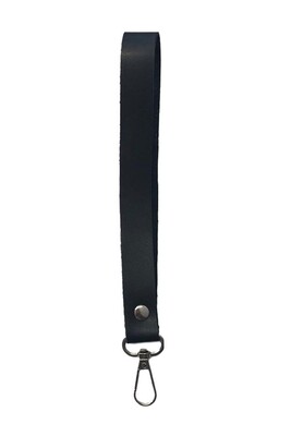 BAG HANDLE LEATHER BLACK 19 CM - Thumbnail