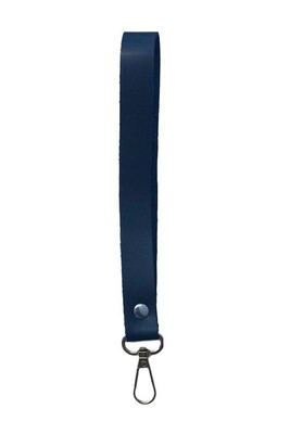 BAG HANDLE LEATHER NAVY BLUE 19 CM - Thumbnail