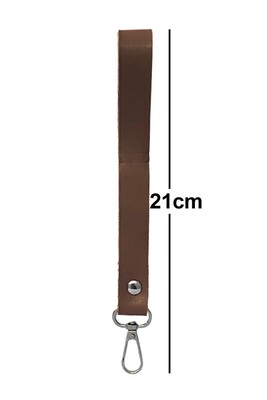 BAG HANDLE LEATHER TAN 19 CM - Thumbnail