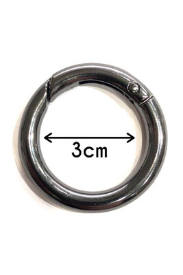  - YAYLI ÇANTA HALKASI ANTRASİT 3cm