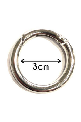  - YAYLI ÇANTA HALKASI GÜMÜŞ 3cm