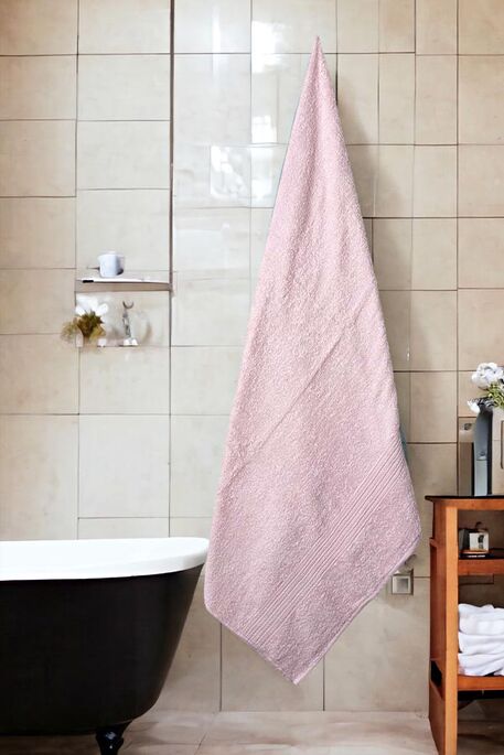 BEYSE - BEYSE BANYO HAVLUSU 90X150 AÇIK PEMBE