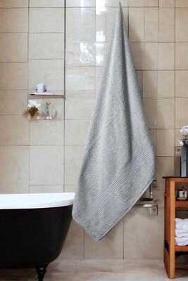 BEYSE - BEYSE BANYO HAVLUSU 90X150 GRİ