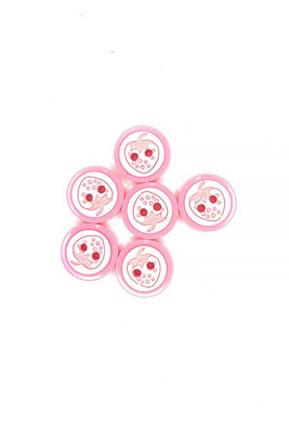  - BUTTON BABY 1046 PINK STRAWBERRY 6 PIECES