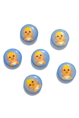  - BUTTON BABY 1160 BLUE BABY 6 PIECES