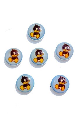  - BUTTON BABY 1165 BLUE DUCK 6 PIECES