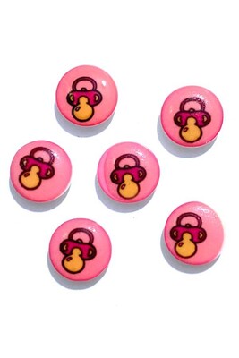  - BUTTON BABY 1178 PINK PACİFİER 6 PIECES