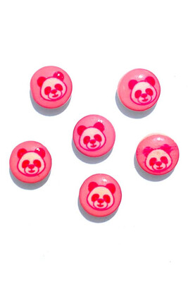  - BUTTON BABY 1179 PINK PANDA 6 PIECES