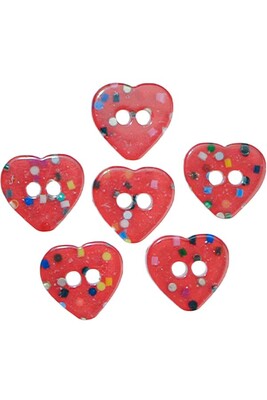  - BUTTON BABY 1201 RED HEART 6 PIECES