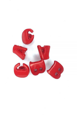  - BUTTONS BABY 1030 RED LETTERS 6 PİECES