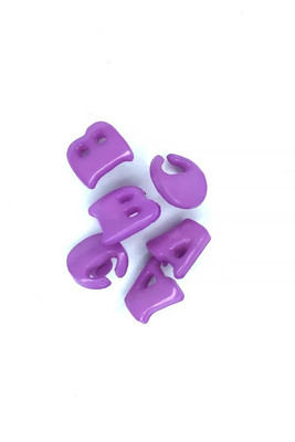  - BUTTONS BABY 1036 PURPLE LETTERS 6 PİECES