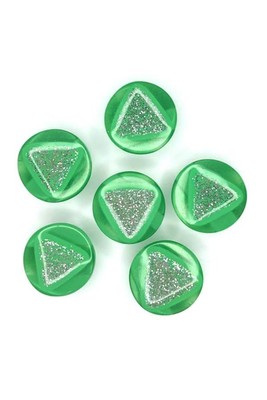  - BUTTONS BABY 1071 GREEN TRIANGLE SIM 6 PIECES