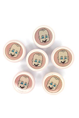  - BUTTONS BABY 1073 SMILING FACE POWDER 6 PIECES
