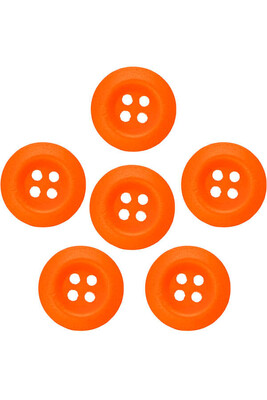  - BUTTON WOODEN CARDIGAN VEST 2 CM 6 PİECES ORANGE