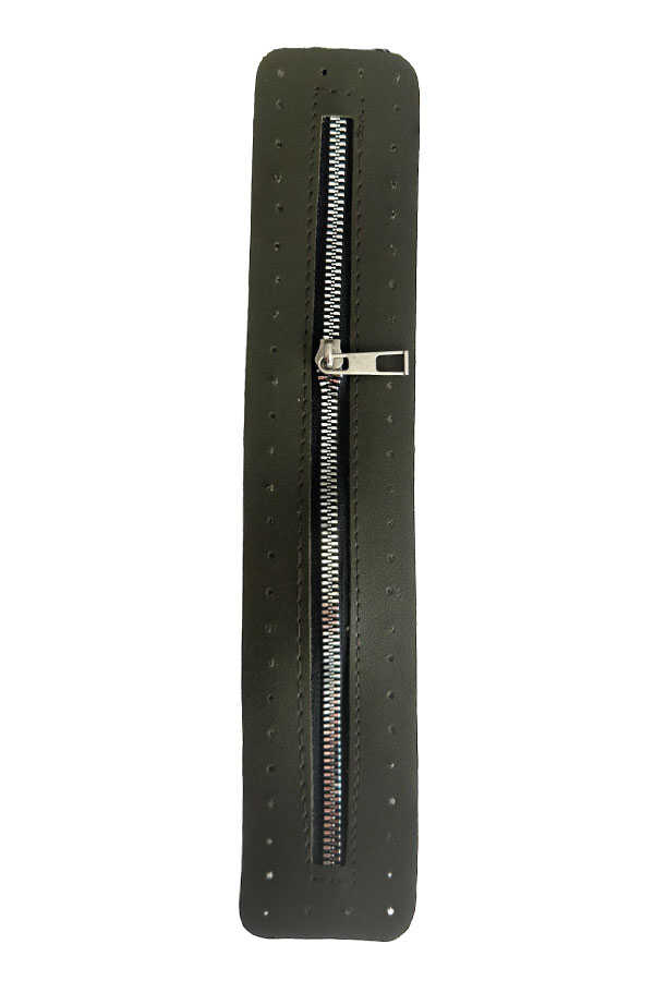 Çanta Fermuarı Derili 30 Cm Haki