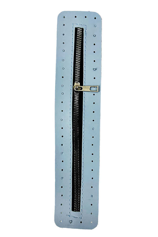 Çanta Fermuarı Derili 30 Cm Mavi