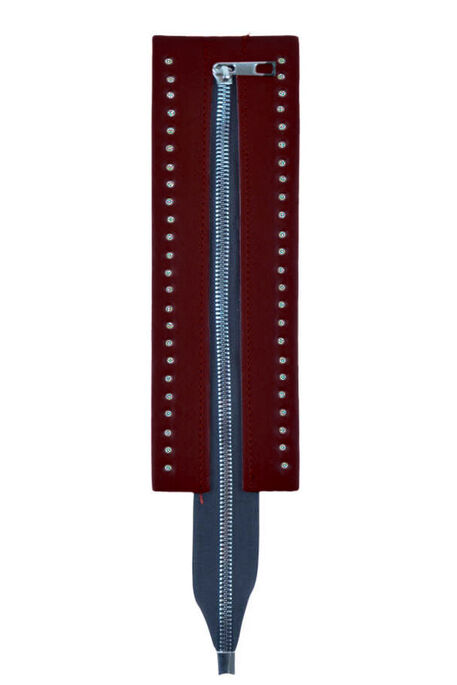 ÇANTA FERMUARI DİP KAPAMA DERİLİ 30 CM BORDO - 1