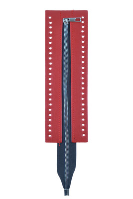  - ÇANTA FERMUARI DİP KAPAMA DERİLİ 30 CM KIRMIZI