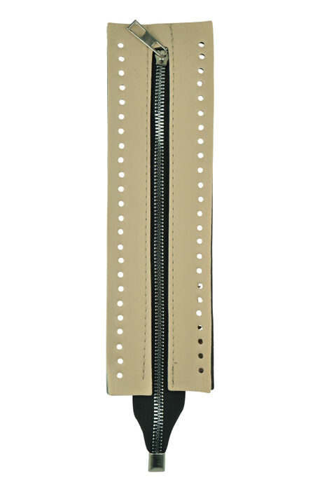  - ÇANTA FERMUARI DİP KAPAMA DERİLİ 30 CM KREM